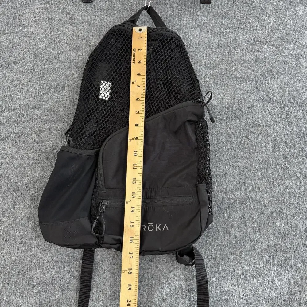 Roka Pro Vent Zip Mesh Backpack Black Lightweight Ventilated Daypack Outdoor